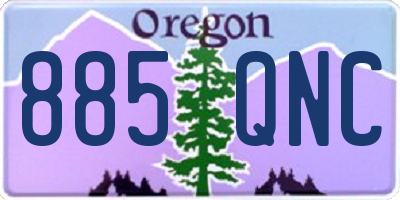 OR license plate 885QNC