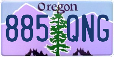 OR license plate 885QNG
