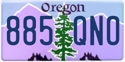OR license plate 885QNO