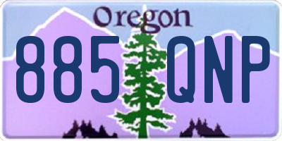 OR license plate 885QNP