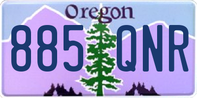 OR license plate 885QNR