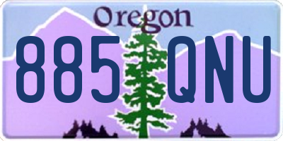 OR license plate 885QNU
