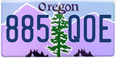 OR license plate 885QOE