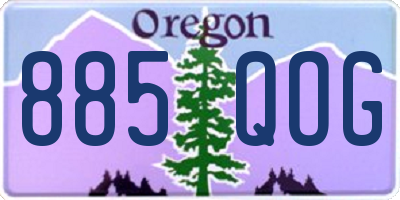 OR license plate 885QOG