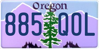 OR license plate 885QOL