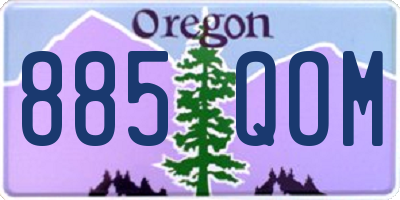 OR license plate 885QOM