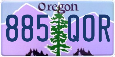 OR license plate 885QOR