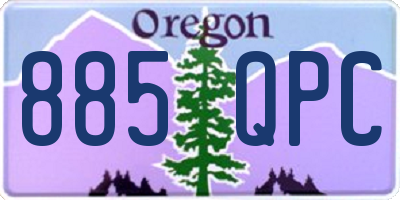 OR license plate 885QPC