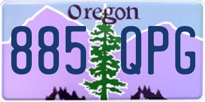OR license plate 885QPG