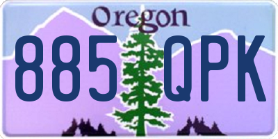 OR license plate 885QPK