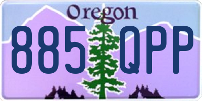 OR license plate 885QPP