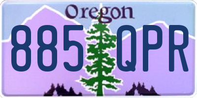OR license plate 885QPR