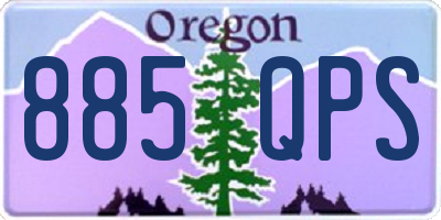 OR license plate 885QPS