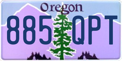 OR license plate 885QPT