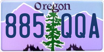 OR license plate 885QQA
