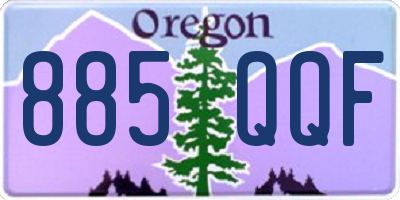OR license plate 885QQF