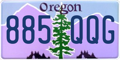 OR license plate 885QQG