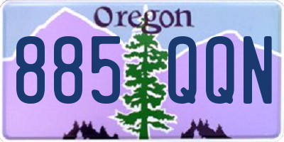 OR license plate 885QQN