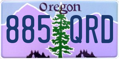 OR license plate 885QRD