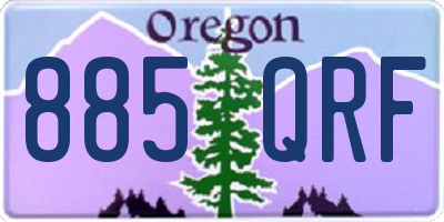 OR license plate 885QRF