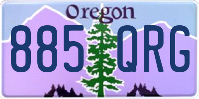 OR license plate 885QRG