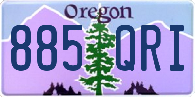 OR license plate 885QRI