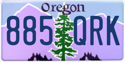 OR license plate 885QRK