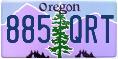 OR license plate 885QRT