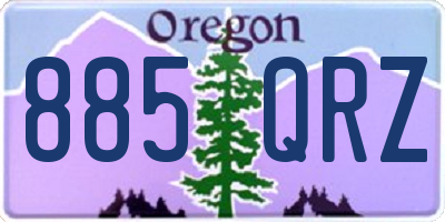 OR license plate 885QRZ