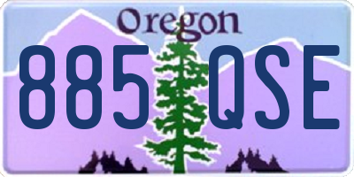 OR license plate 885QSE