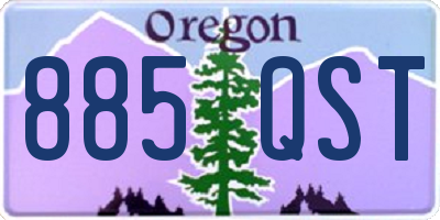 OR license plate 885QST