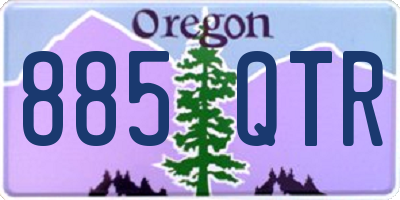OR license plate 885QTR