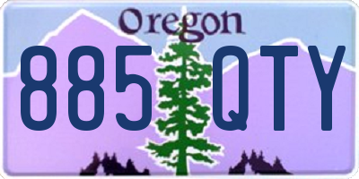 OR license plate 885QTY