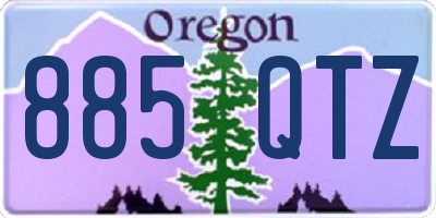 OR license plate 885QTZ