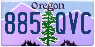 OR license plate 885QVC
