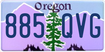 OR license plate 885QVG