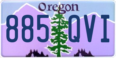 OR license plate 885QVI