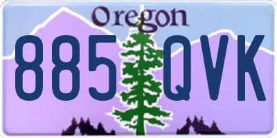 OR license plate 885QVK