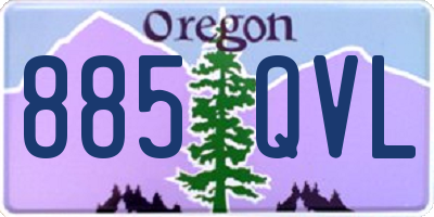 OR license plate 885QVL