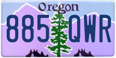 OR license plate 885QWR