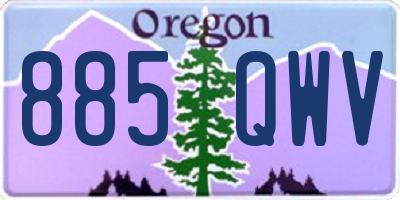 OR license plate 885QWV