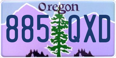 OR license plate 885QXD