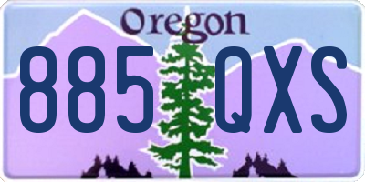 OR license plate 885QXS
