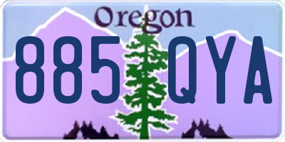 OR license plate 885QYA