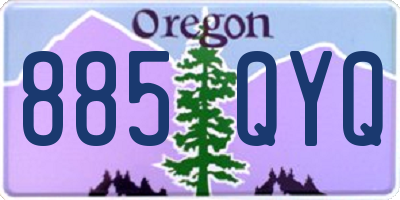 OR license plate 885QYQ