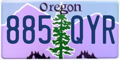 OR license plate 885QYR