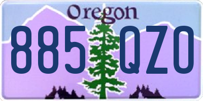 OR license plate 885QZO