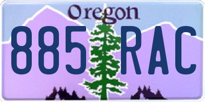 OR license plate 885RAC