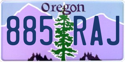 OR license plate 885RAJ
