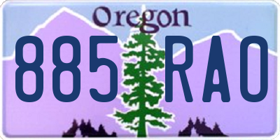 OR license plate 885RAO
